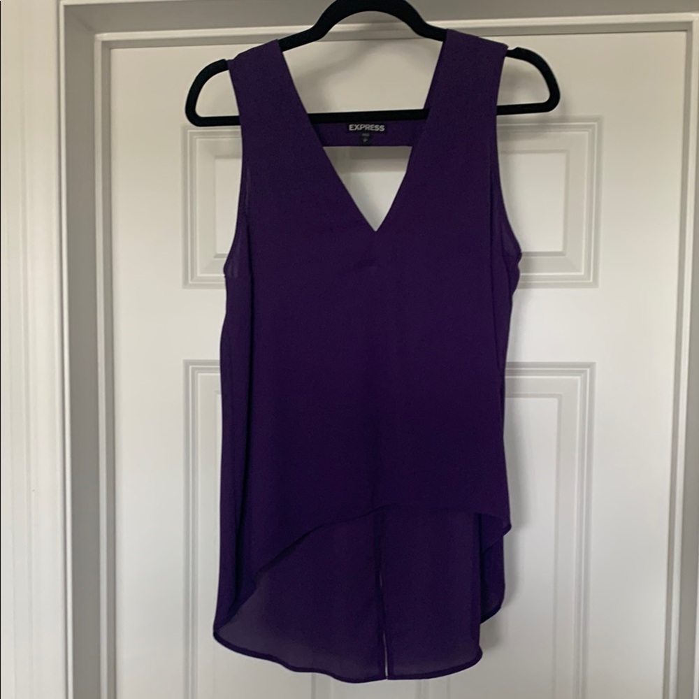 Express NWOT V-Neck Purple Blouse